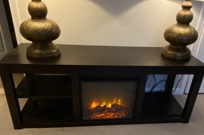 Media console + electric fireplace