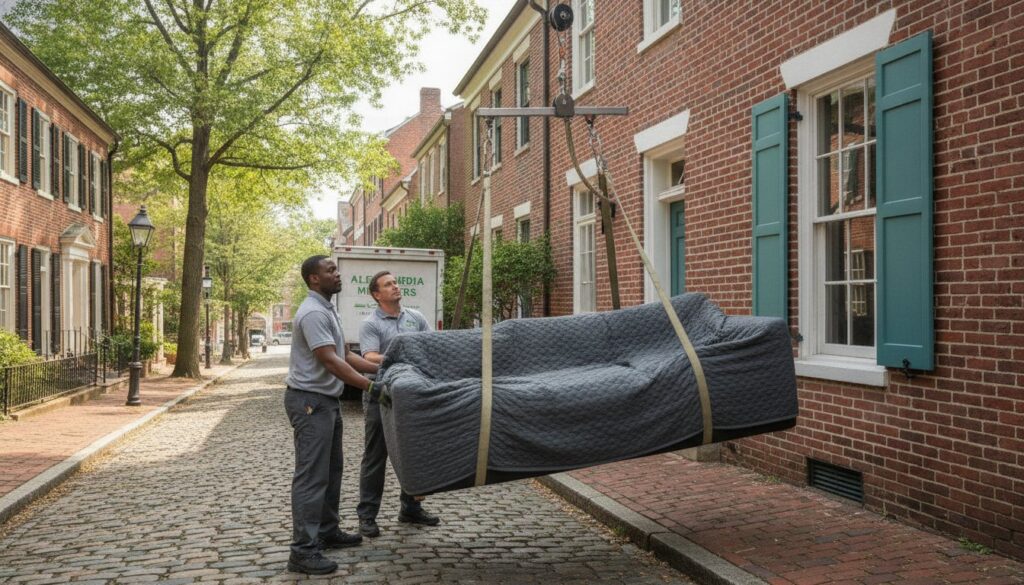 Professional Furniture Hoisting with Labor in Alexandria